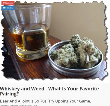 PAIRING MARIJUANA WITH WHISKEY